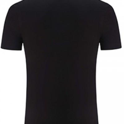 SKT028 manufacturing round neck short sleeve T-shirt design net color T-shirt center front view